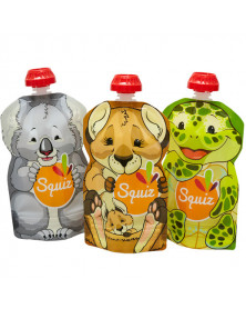 Lot de 3 gourdes réutilisable Australia squiz