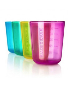 Lot de 4 mini-tasses graduées multicolores