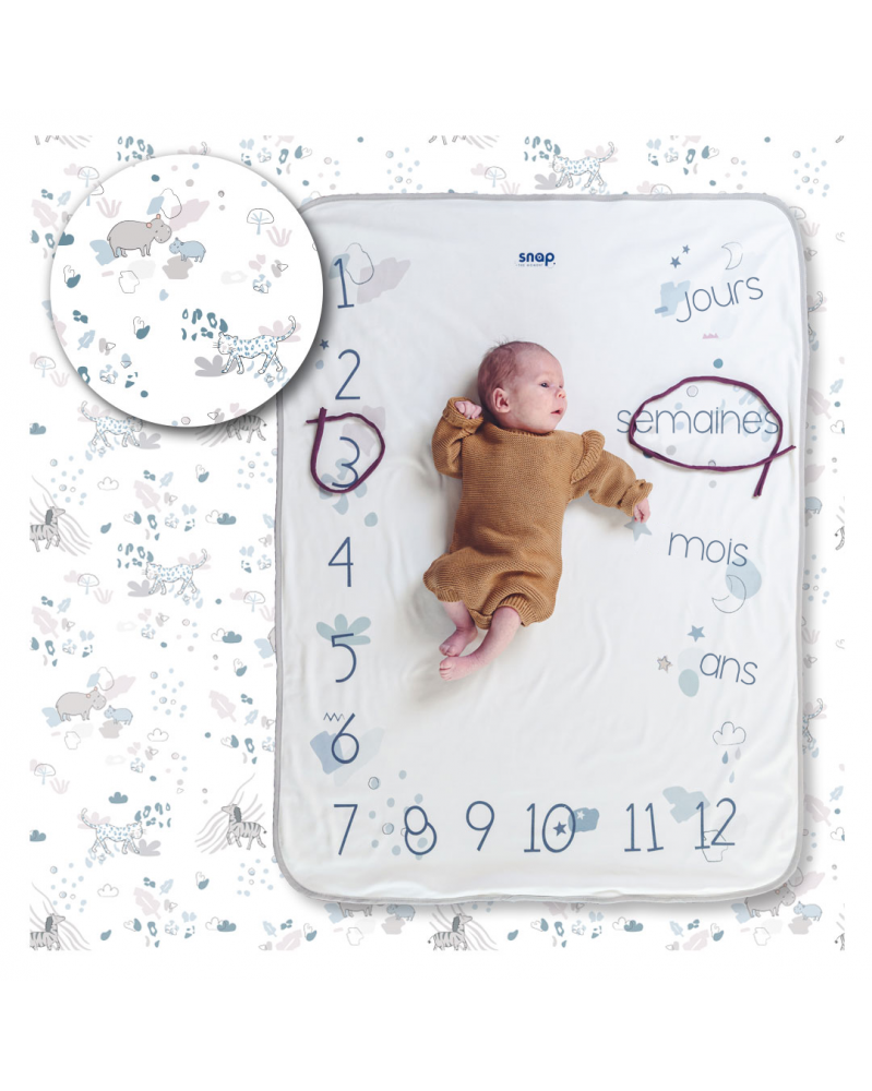 Couverture étapes de Bébé 100% Coton de Snap The Moment Couverture étapes de Bébé 100% Coton de Snap The Moment