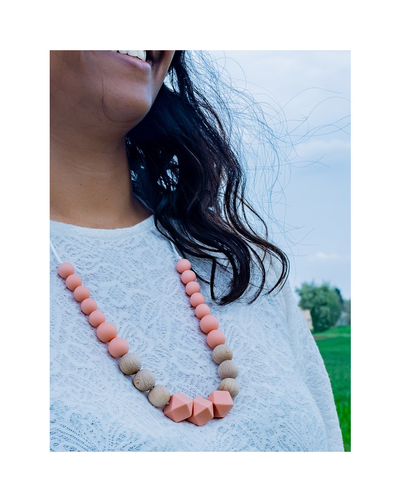 Collier d'allaitement Bo Aime Peach, Baby Shell