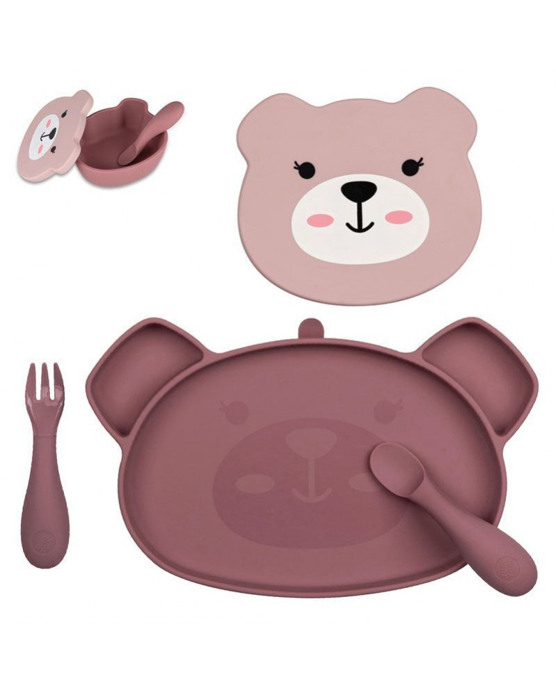 Coffret repas bébé à ventouse en silicone Lagoon Ekobo - Dröm Design