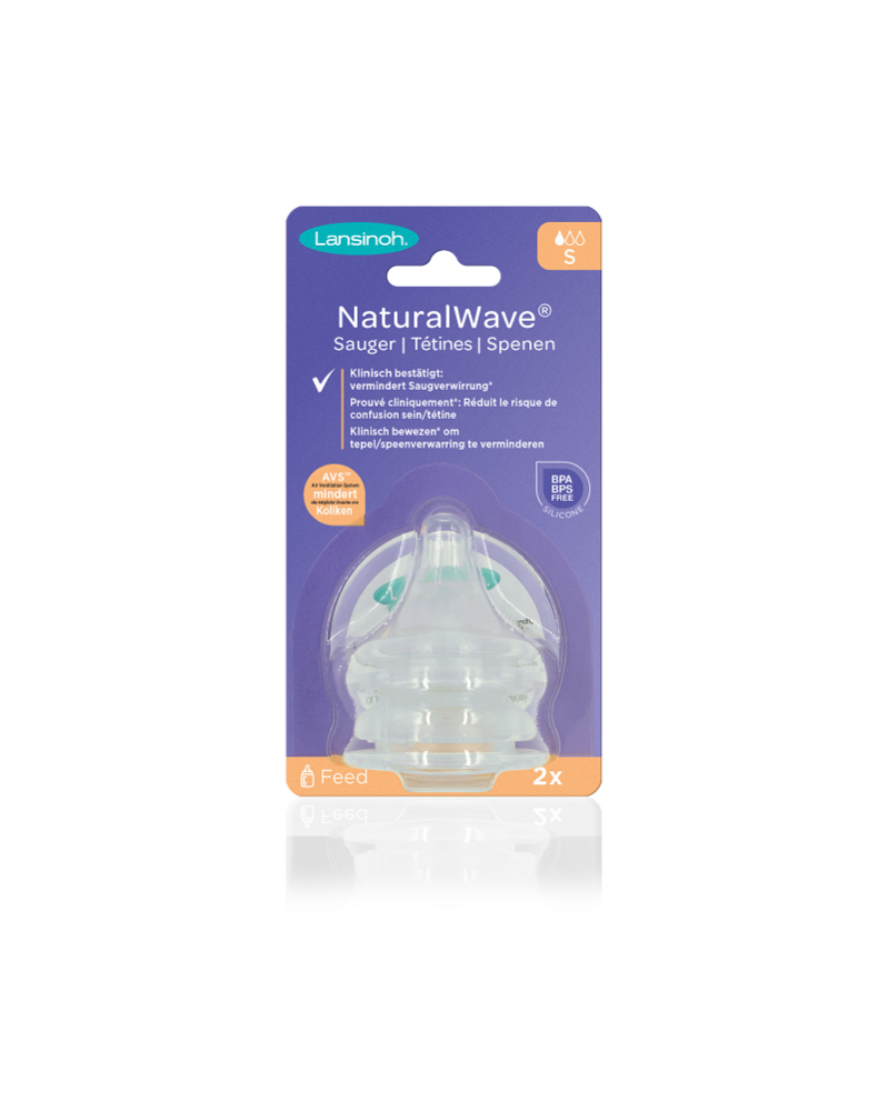 Lot de 2 tétines Natural 3.0 1 mois+ débit lent - Made in Bébé