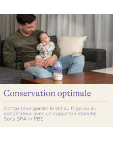 4 Pots de conservation pour lait maternel 160ml