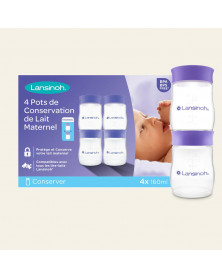 4 Pots de conservation pour lait maternel 160ml